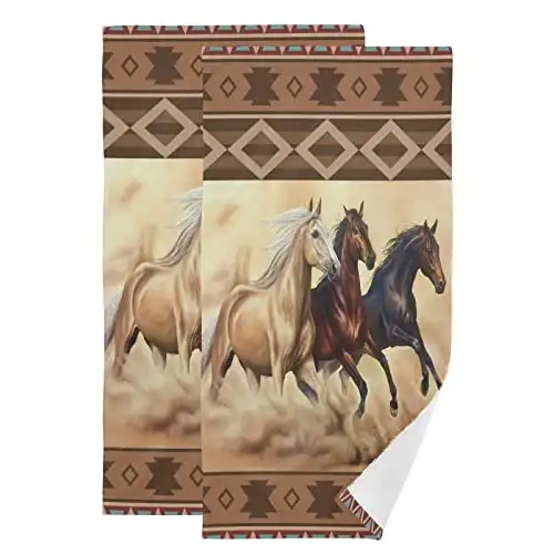 Patinisa Brown Horse Hand Towels