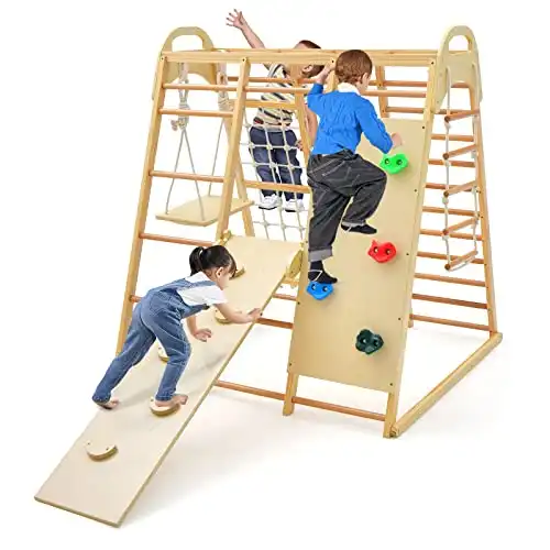 INFANS 8 in 1 Montessori Climber Playset for Kids